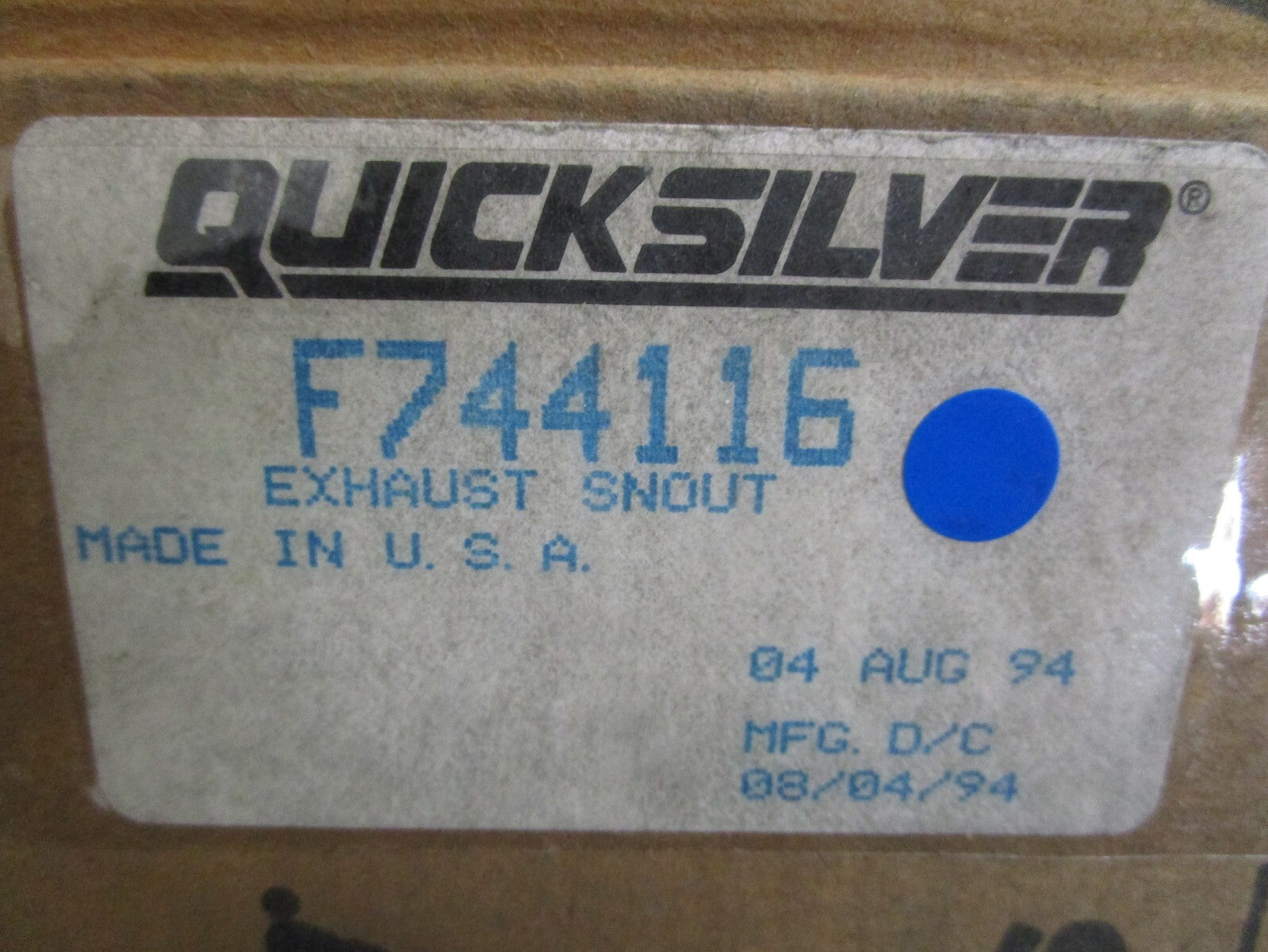 *NEW OEM* 0820 Mercury Quicksilver Exhaust Snout F744116