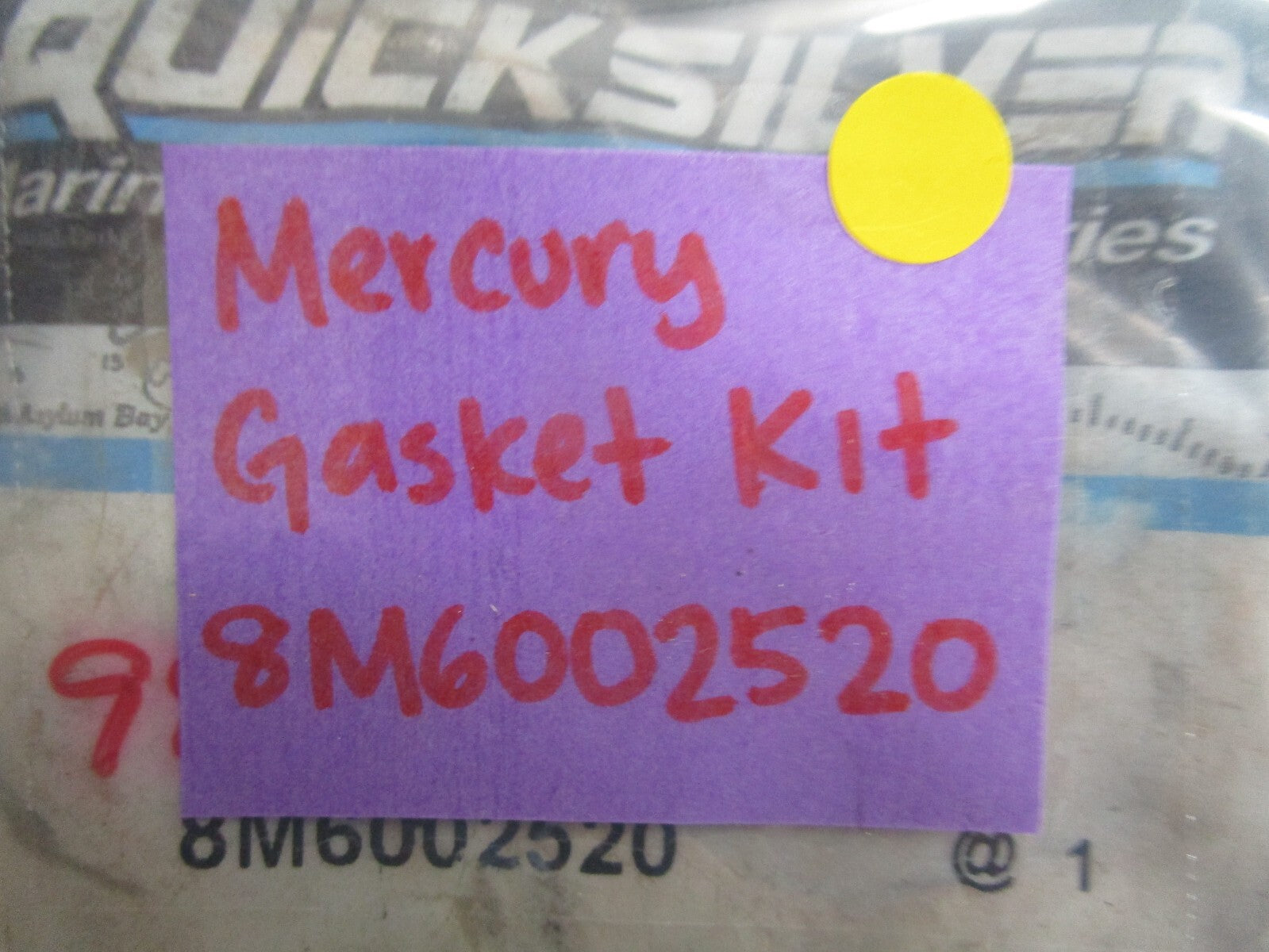 *NEW OEM* 0820 Mercury Quicksilver Gasket Kit 8M6002520
