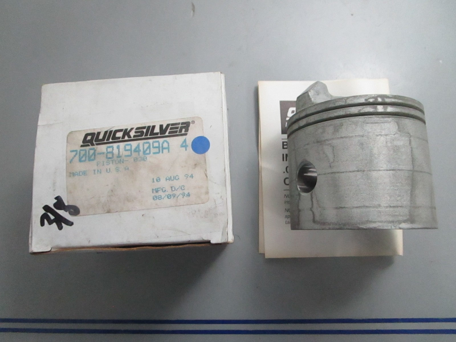 *NEW OEM* 0820 Mercury Quicksilver .030 Piston 700-819409A4