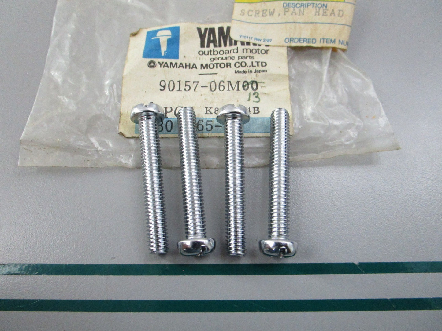 NEW OEM (LOT OF 4) 90157-06M00-00 Yamaha Pan Head Screw 0810