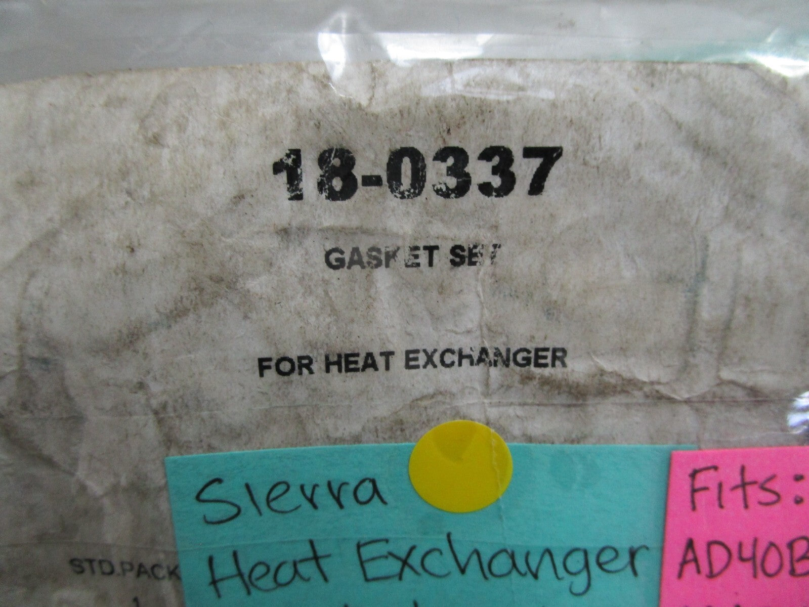 *NEW* 0820 Sierra Heat Exchanger Gasket Set 18-0337 Fits: AD40B, AQAD40A