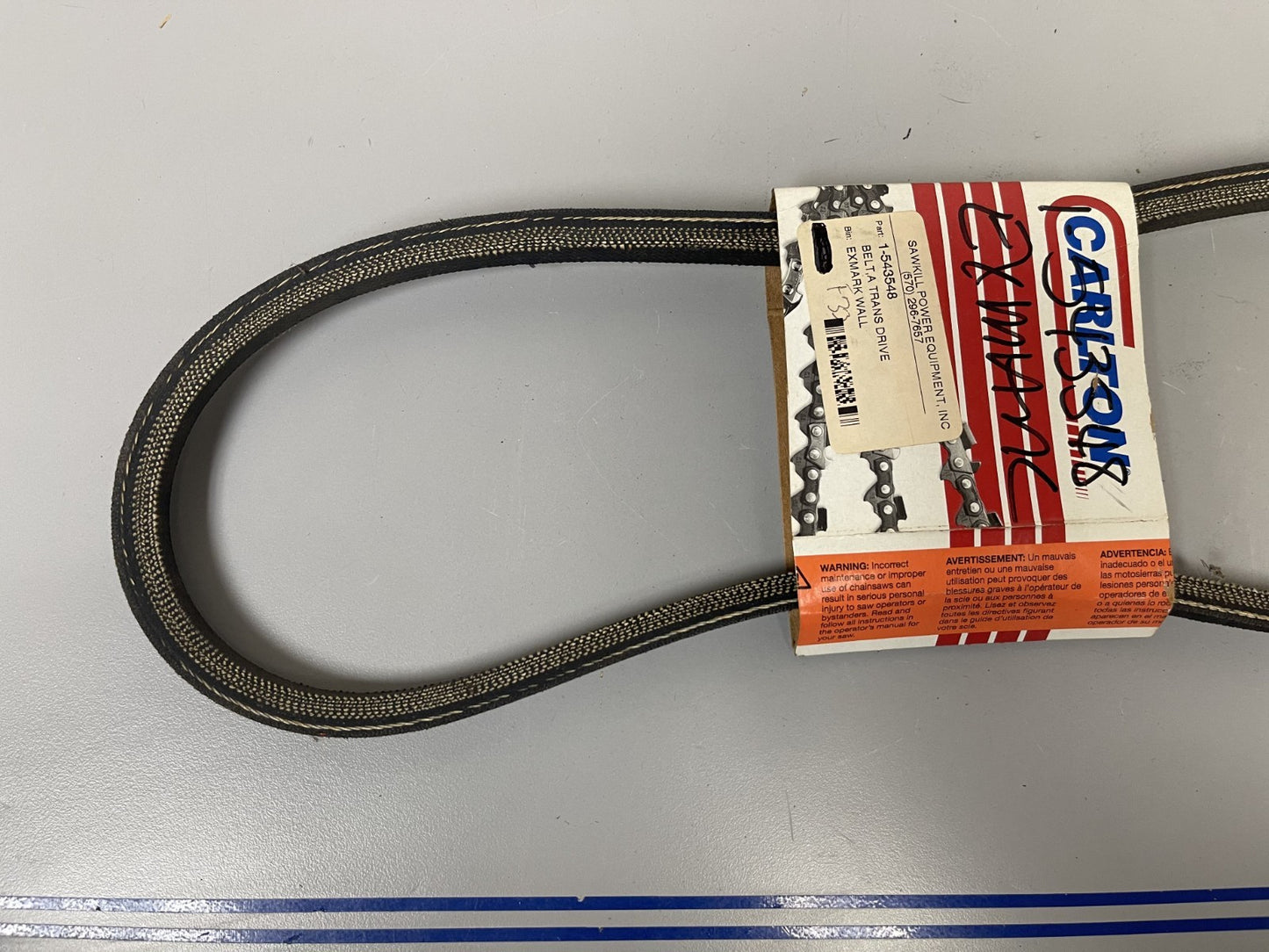 NEW OEM Exmark 1-543548 Drive Belt 0670