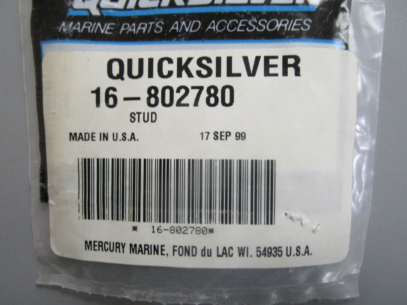 *NEW OEM* 0810 Mercury Quicksilver Stud 16-802780