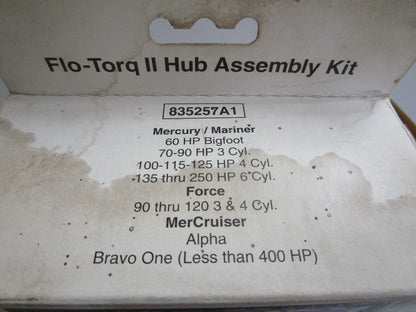 *NEW OEM* 0820 Mercury Flo-Torq II Hub Assy Kit 835257A1