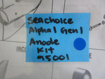 NEW 95001 Seachoice Alpha I Gen I Anode Kit For: Mercury 0820