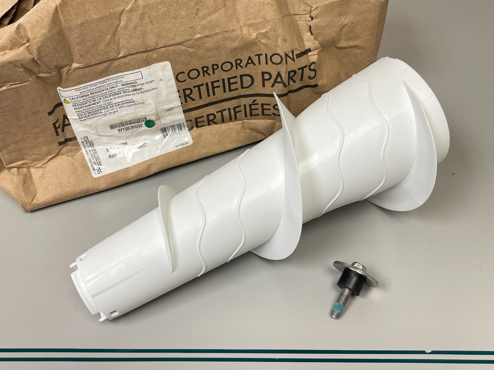 Whirlpool NEW OEM Top Load Washer Upper Agitator W10836692 Maytag Kenmore 0720