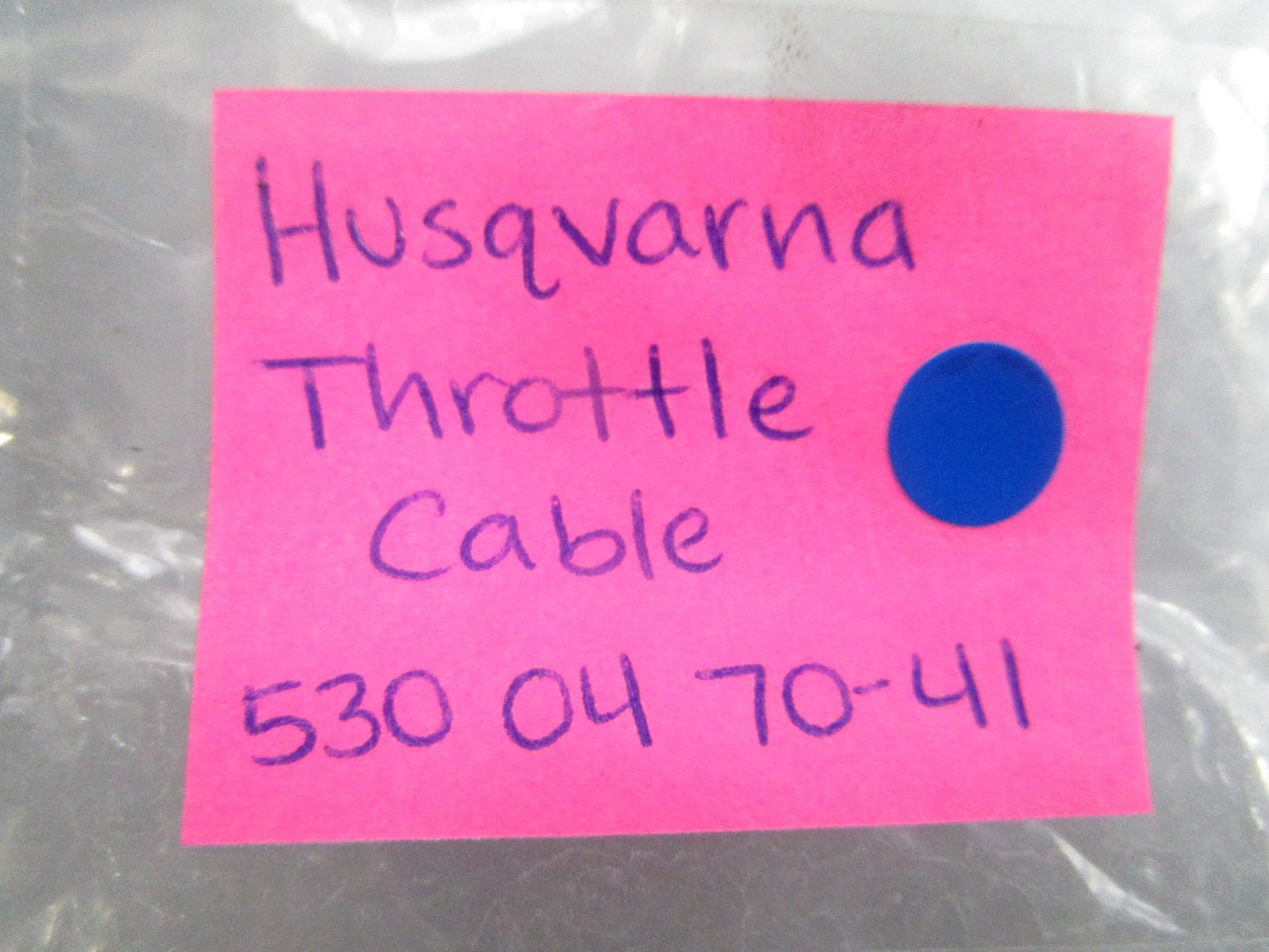 NEW OEM Husqvarna 530 04 70-41 Throttle Cable 0810