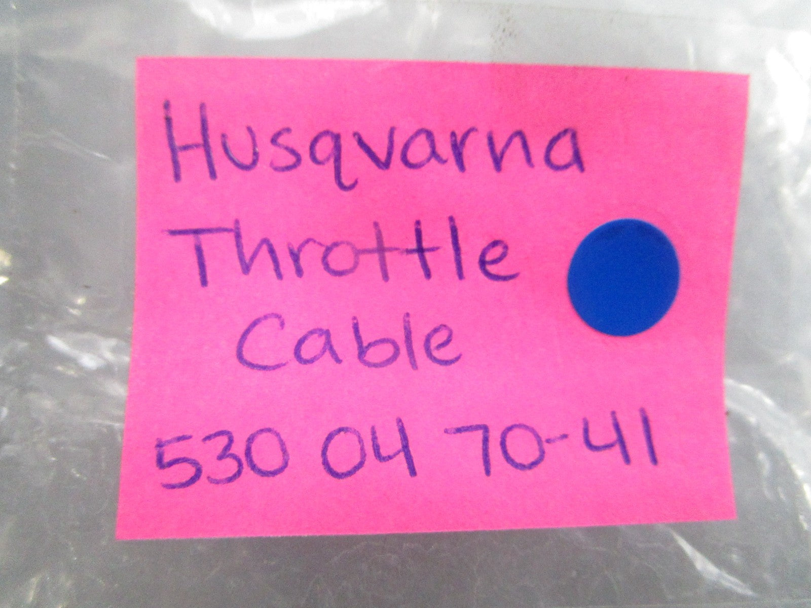 NEW OEM Husqvarna 530 04 70-41 Throttle Cable 0810