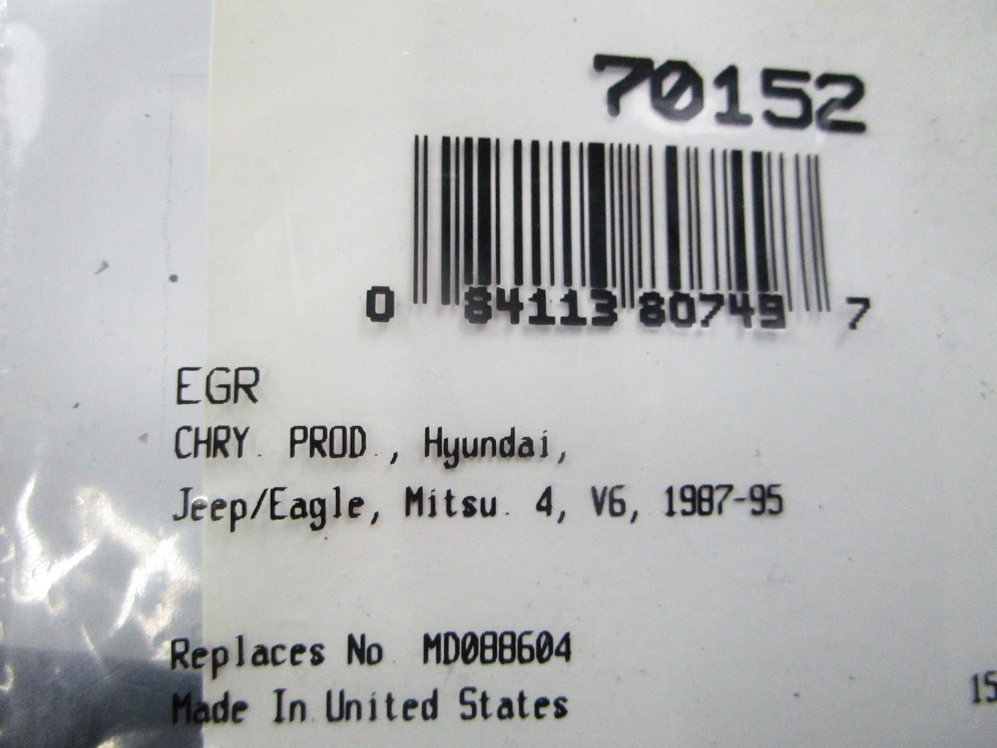 *NEW* 0810 Fel-Pro EGR Gasket 70152