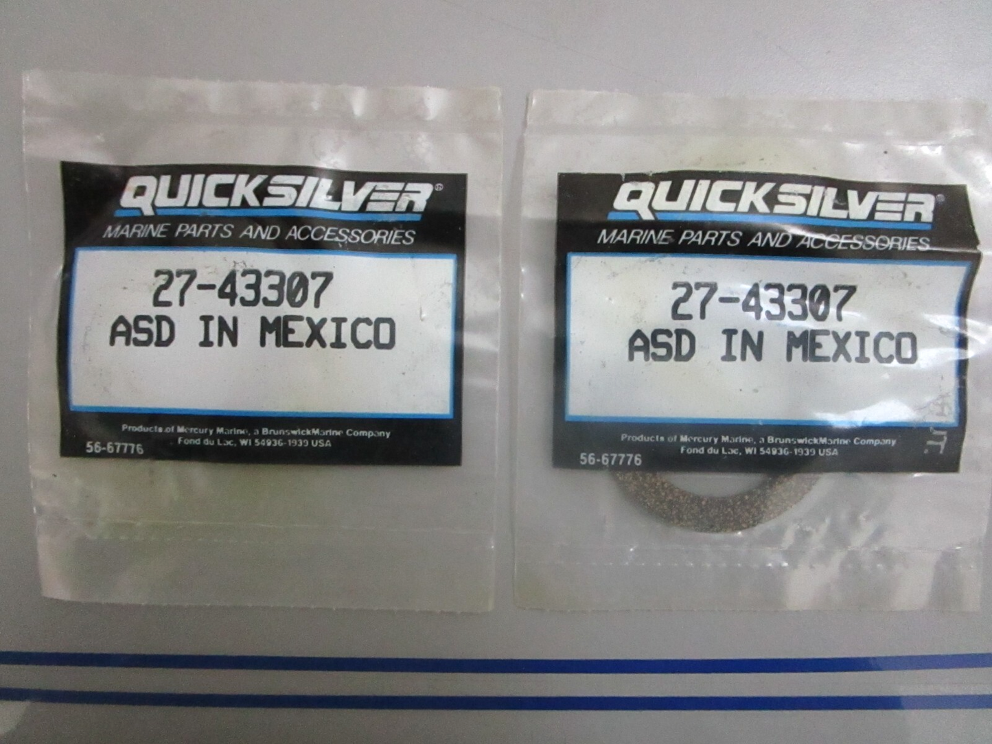 *NEW OEM* (LOT OF 2) 0810 Mercury Quicksilver Gasket 27-43307