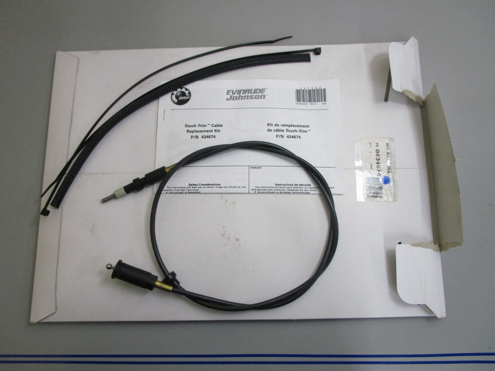 *NEW OEM* 0820 OMC Johnson Evinrude Cable Kit Ay 434674 0434674