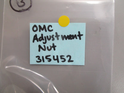 *NEW OEM* 0810 OMC Johnson Evinrude Adjustment Nut 315452 0315452