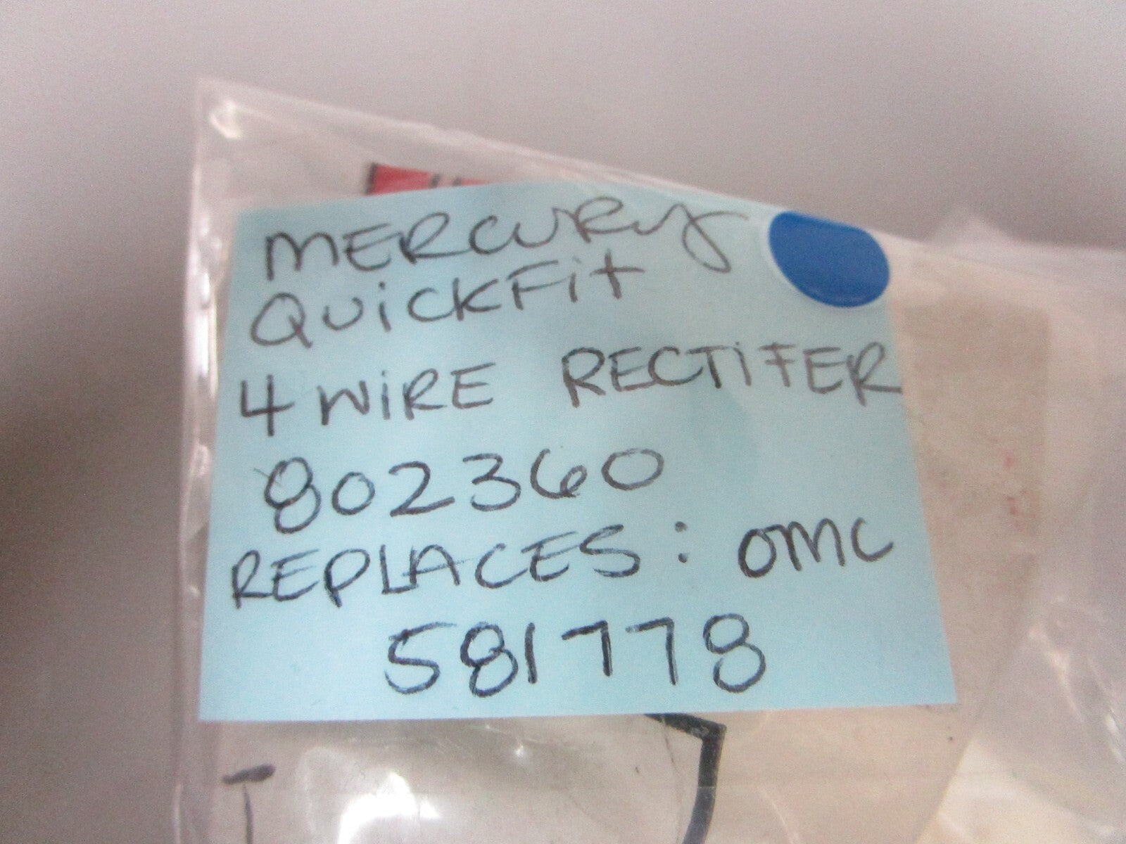 *NEW OEM* 0720 Mercury Quickfit 4 Wire Rectifier 802360 Replace: Evinrude 581778