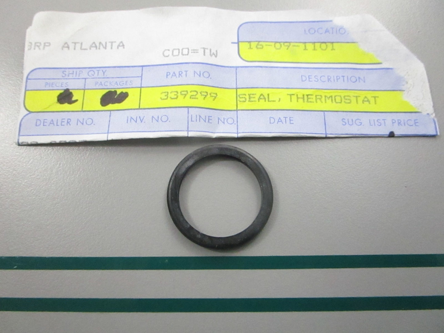 NEW OEM 339299 0339299 OMC Johnson Evinrude Thermostat Seal 0810