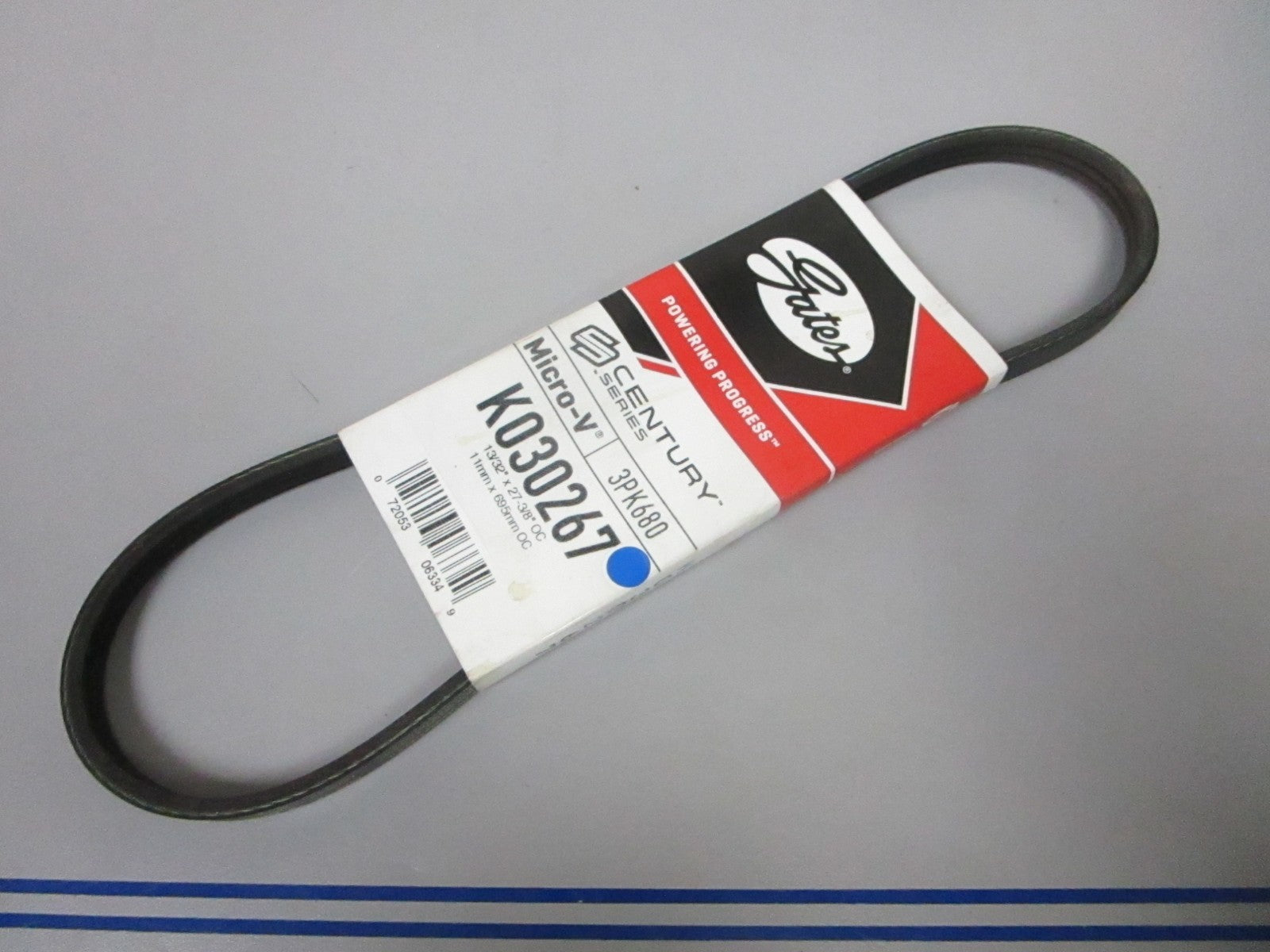 NEW K030267 Gates Micro-V 13/32" x 27 ⅜" Serpentine Belt 0720