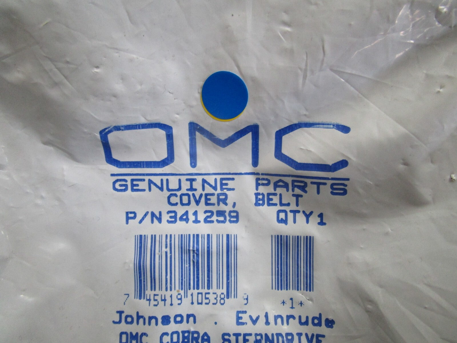 *NEW OEM* 0810 OMC Johnson Evinrude Belt Cover 341259 0341259