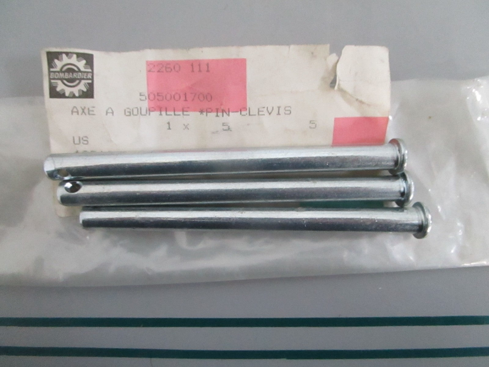 NEW OEM (LOT OF 3) 505001700 Ski-Doo Clevis Pin 0820