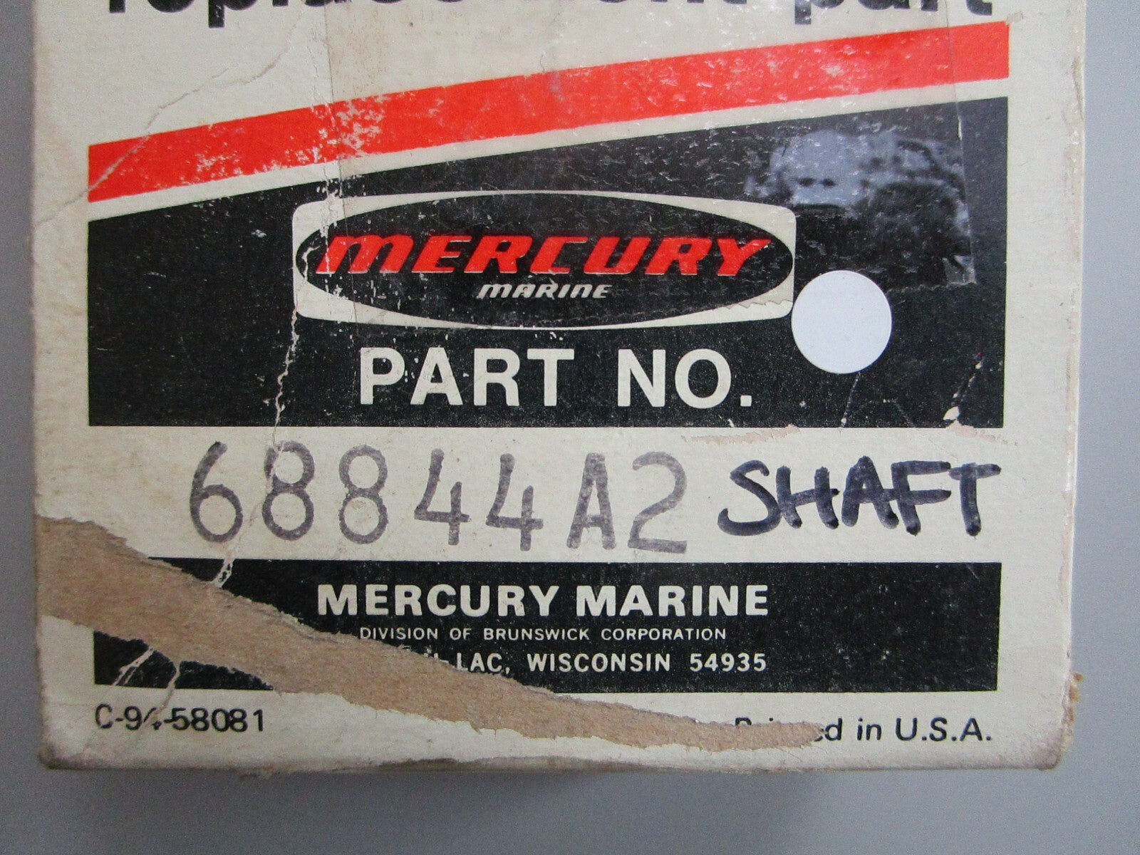 *NEW OEM* 0820 Mercury Quicksilver Shaft Assy 68844A2
