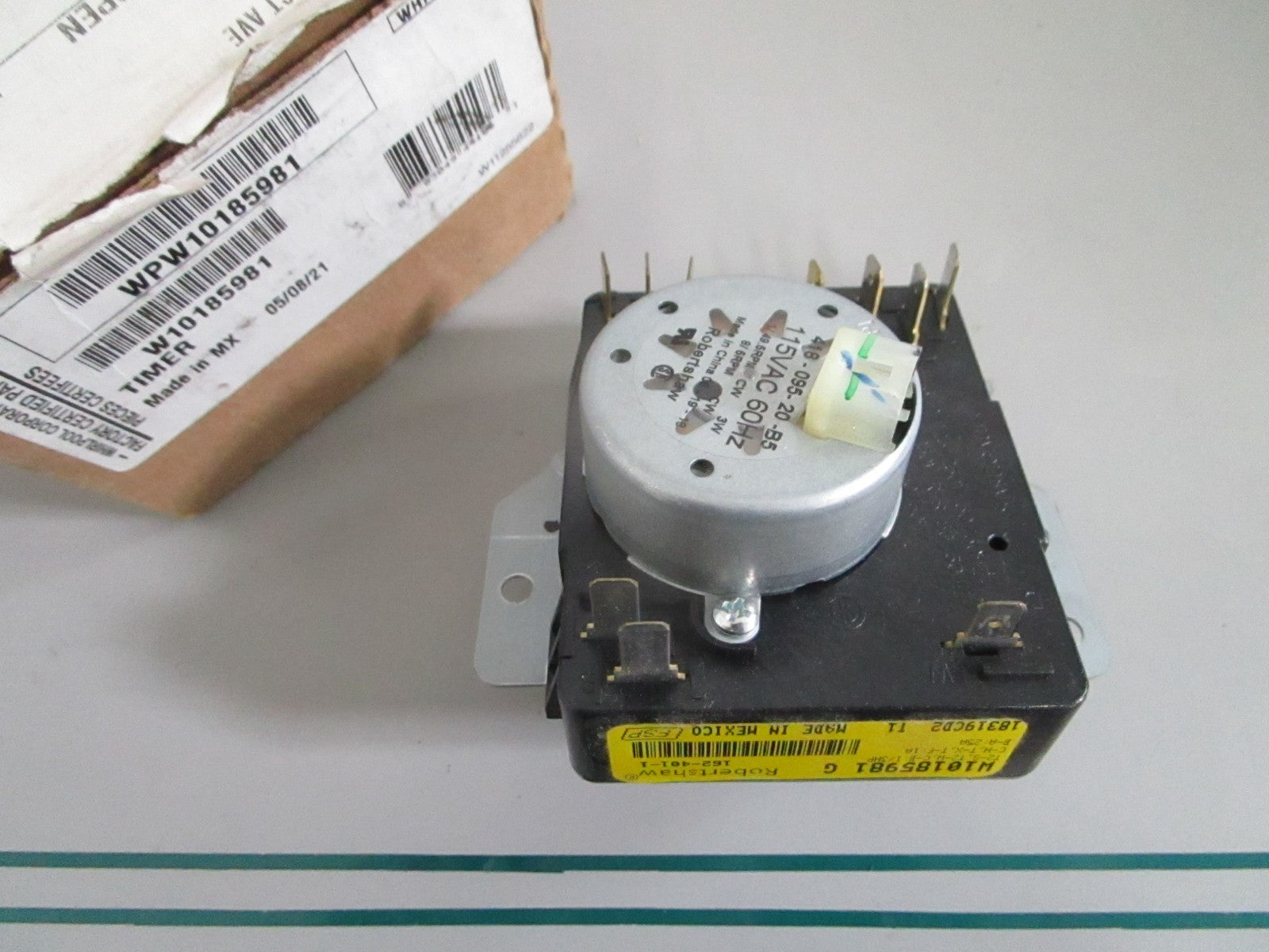 NEW OEM W10185981 Whirlpool Dryer Timer 0820