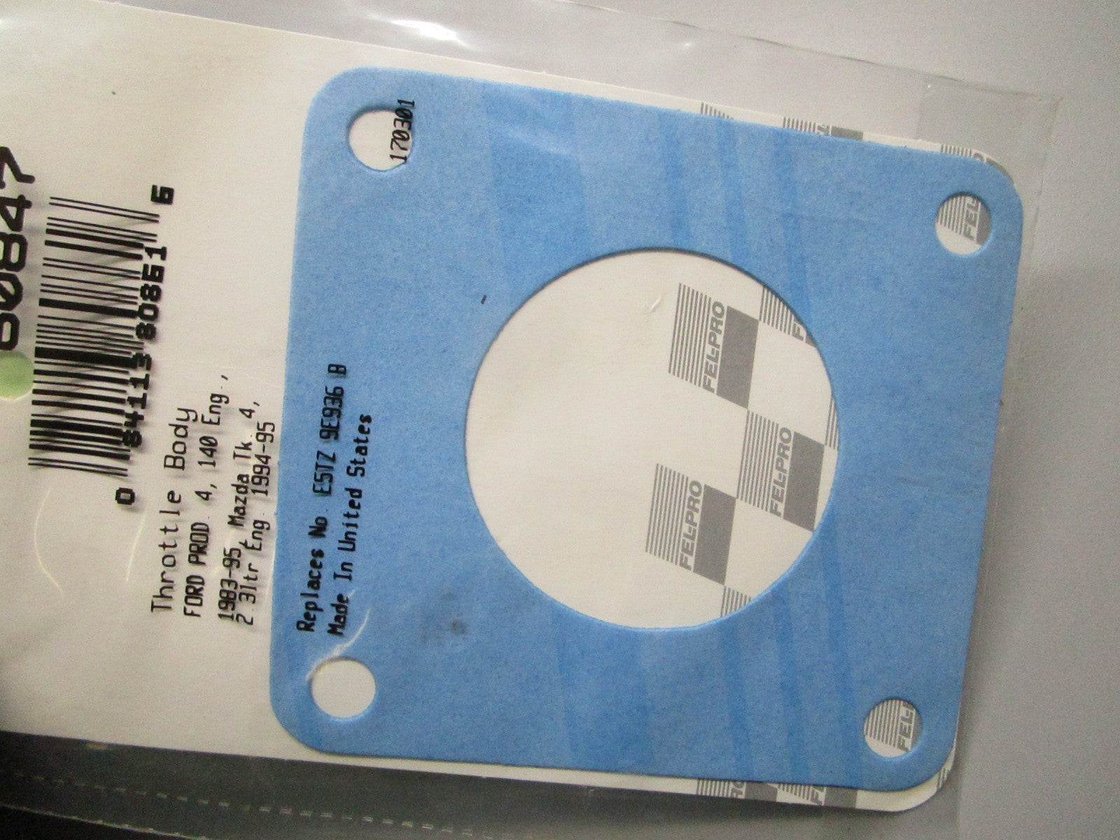 *NEW* 0810 Fel-Pro Throttle Body Gasket 60847 Replaces: E5TZ-9E936-B