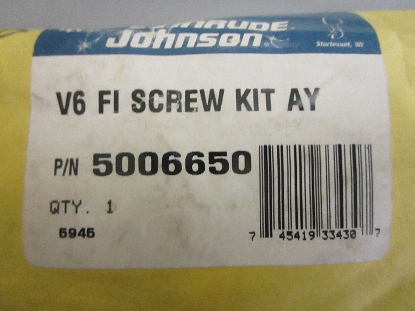 *NEW OEM* 0820 OMC Johnson Evinrude V6 FI Screw Kit Ay 5006650
