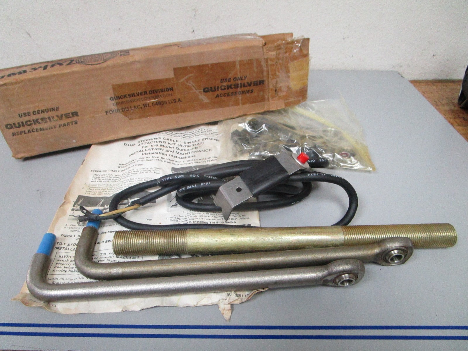 NEW OEM 78834A2 Mercury Quicksilver Ride Guide Attaching Kit 0720