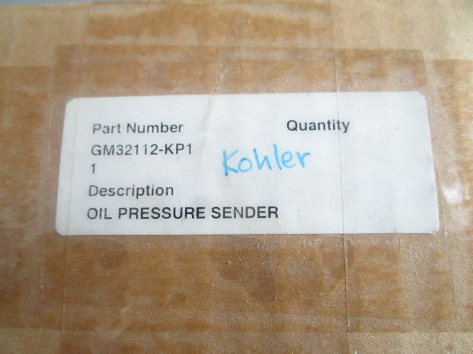 NEW OEM GM32112-KPI Kohler Oil Pressure Sender 0820
