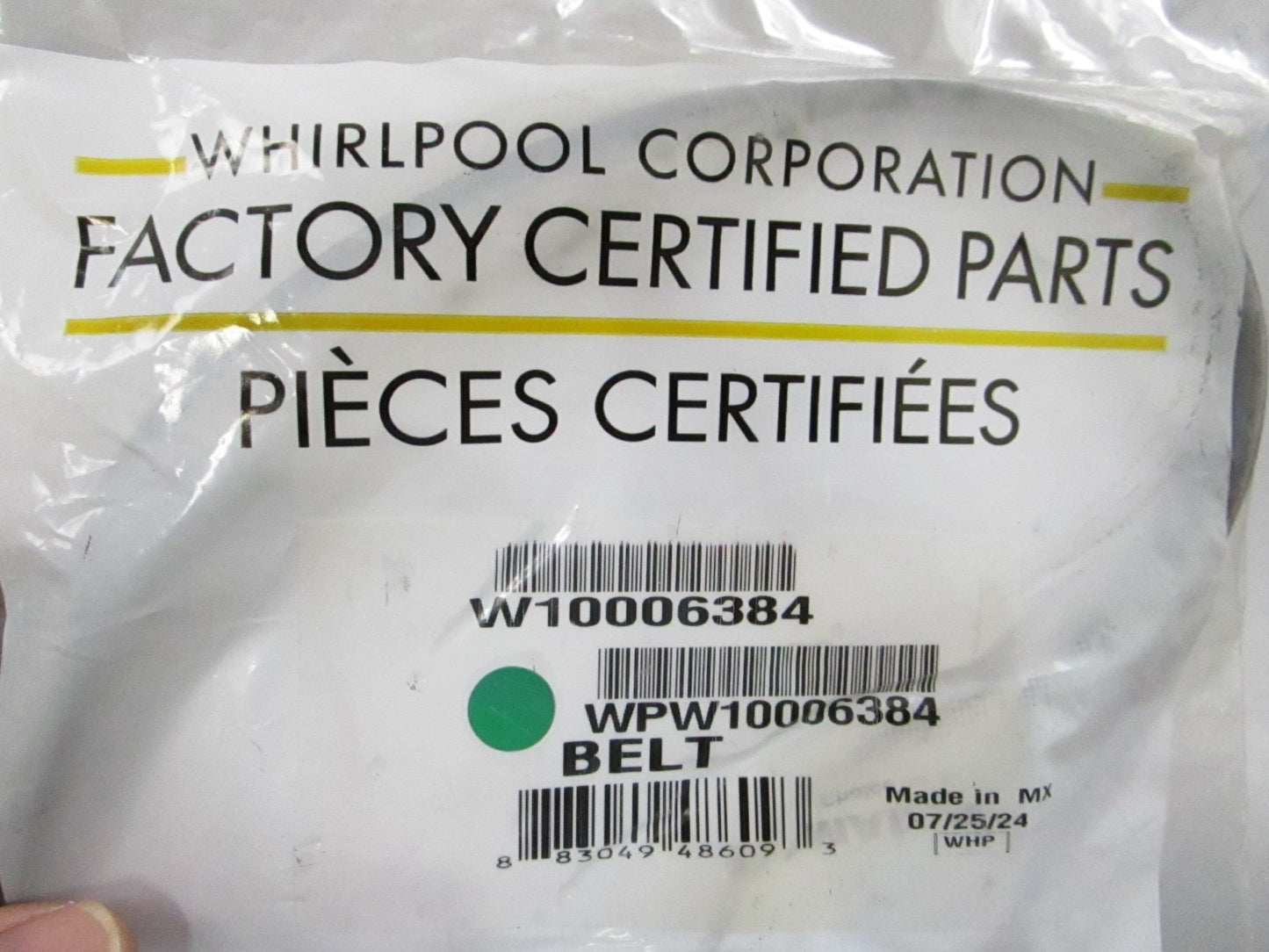 NEW OEM WPW10086384 Whirlpool Belt 0810