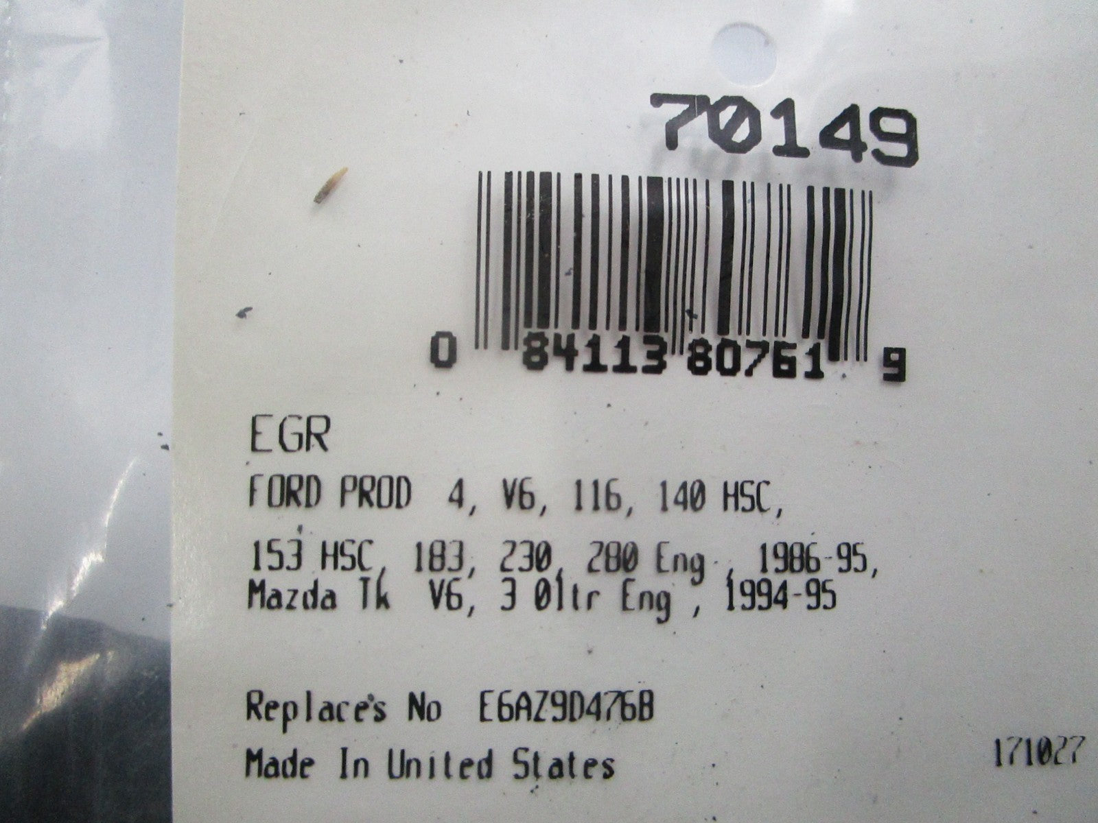 *NEW* 0810 Fel-Pro EGR Gasket 70149