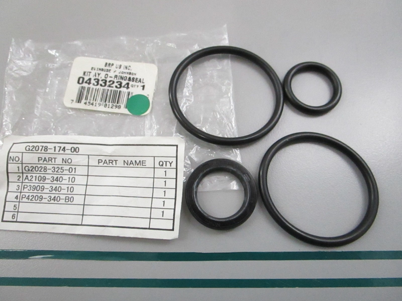 OMC Johnson Evinrude NEW OEM Power Trim Tilt O-Ring Seal Kit 0433234 NOS 0810