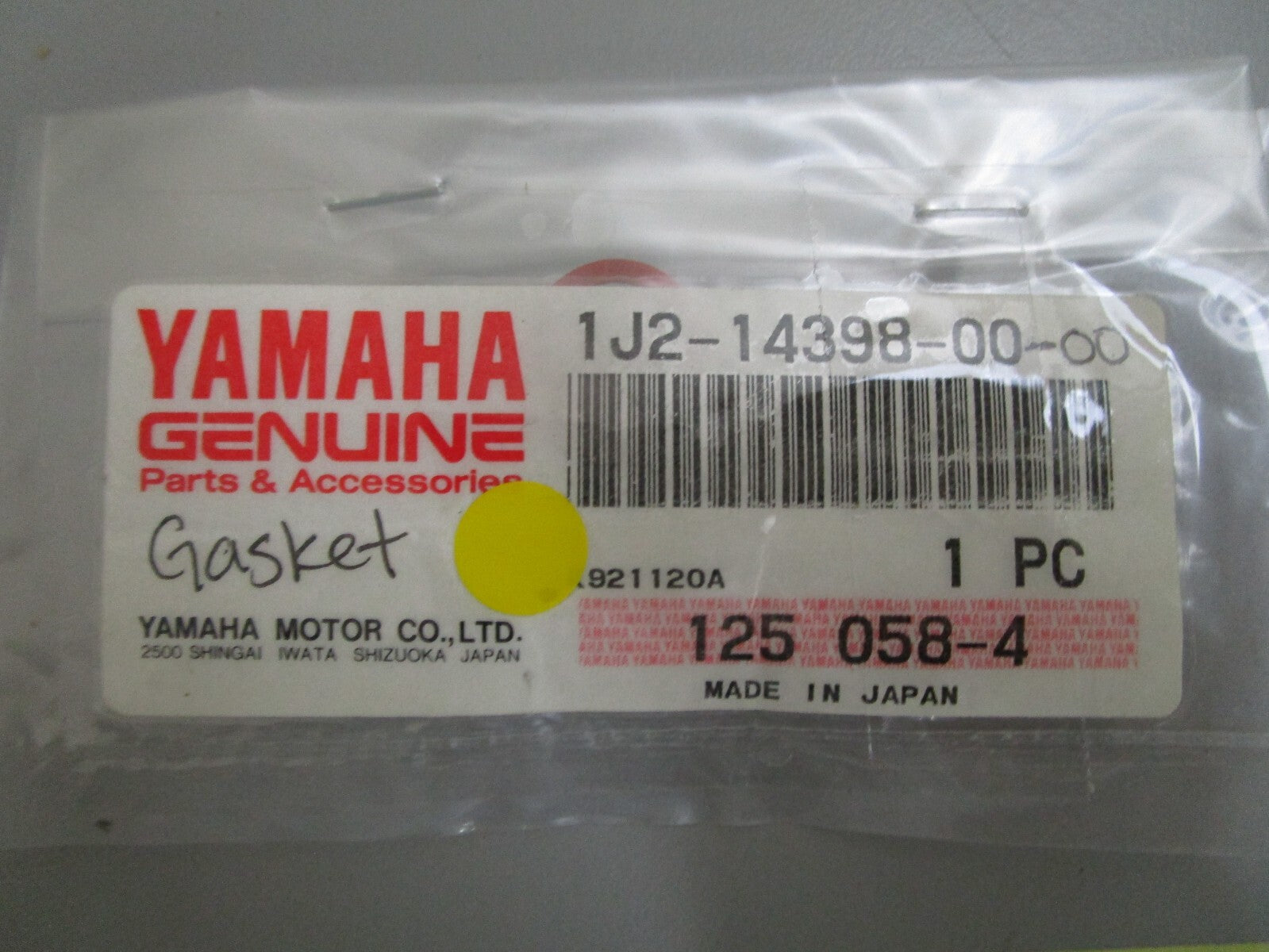 *NEW OEM* 0810 Yamaha Gasket 1J2-14398-00-00