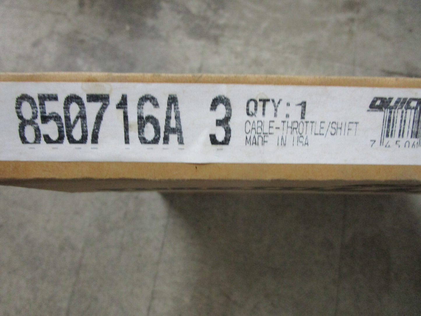 *NEW OEM* 0820 Mercury Quicksilver 3' Throttle & Shift Control Cable 850716A3