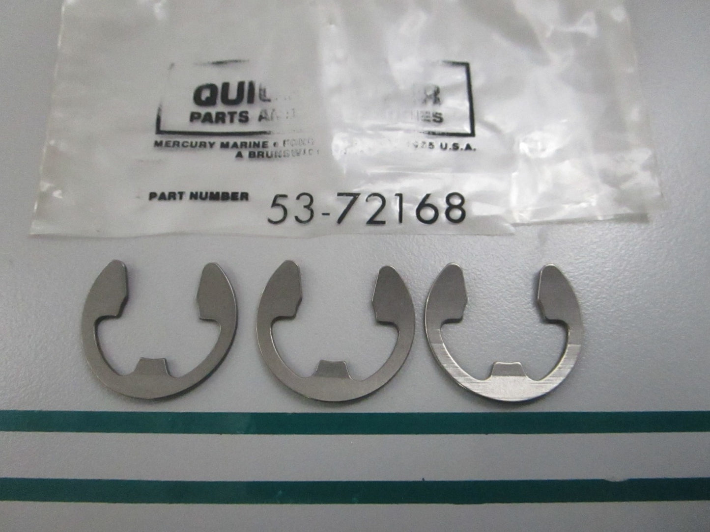 NEW OEM (LOT OF 3) 53-72168 Mercury Quicksilver Retaining Ring 0810
