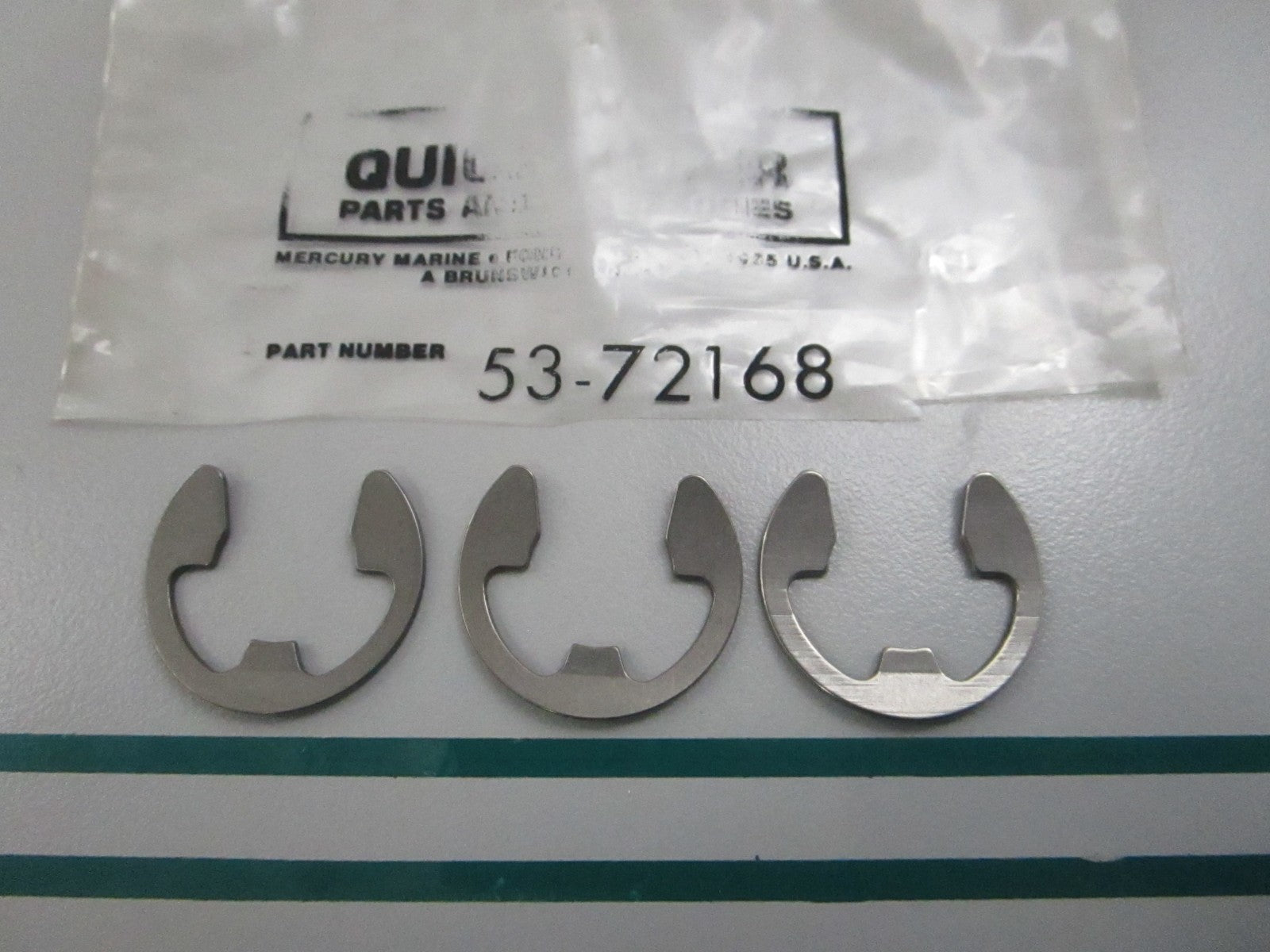 NEW OEM (LOT OF 3) 53-72168 Mercury Quicksilver Retaining Ring 0810