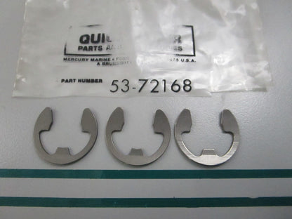 NEW OEM (LOT OF 3) 53-72168 Mercury Quicksilver Retaining Ring 0810