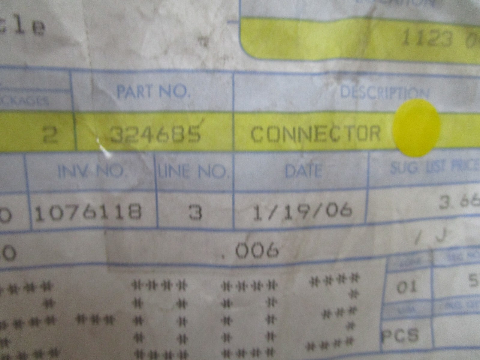 *NEW OEM* 0750 OMC Johnson Evinrude CONNECTOR 324685 0324685