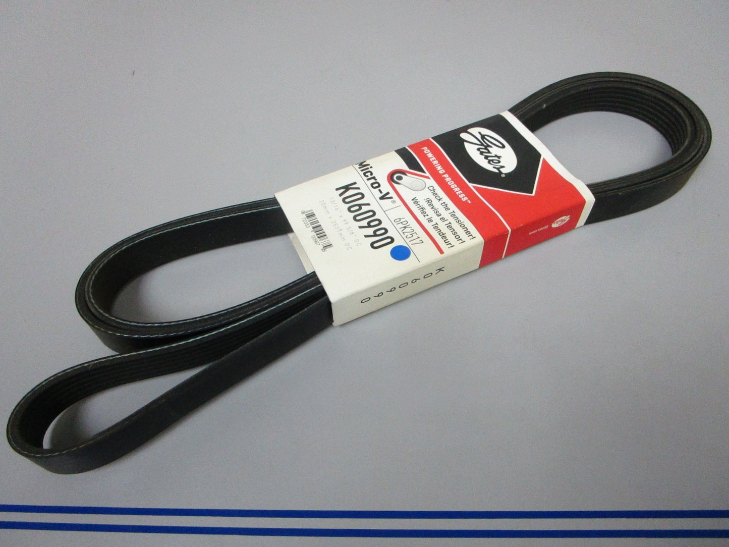 NEW K060990 Gates Micro-V 13/16" x 99 ⅝" Serpentine Belt 0720