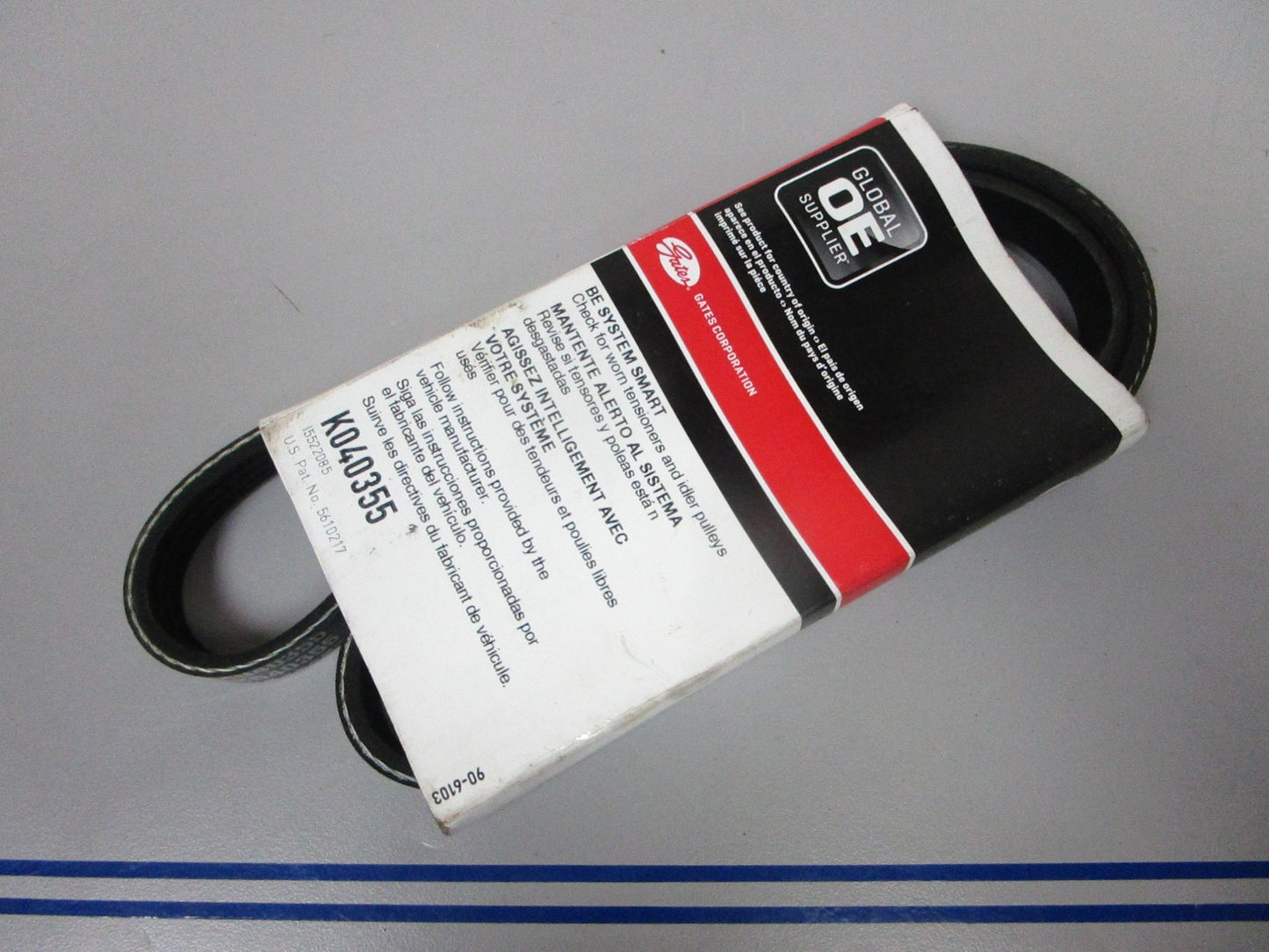 NEW K040355 Gates Micro-V 9/16" x 36 ⅛" Serpentine Belt 0720