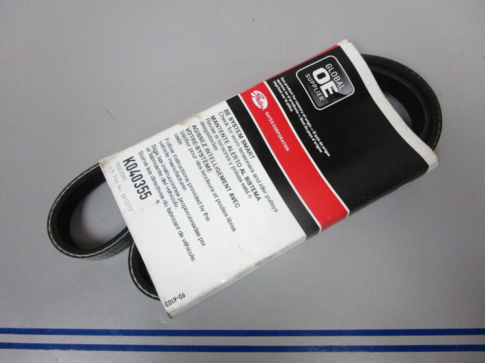 NEW K040355 Gates Micro-V 9/16" x 36 ⅛" Serpentine Belt 0720