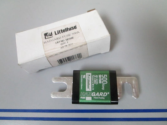 NEW OEM 581500 Lettelfuse 500AMP Hazgard Fuse 0720
