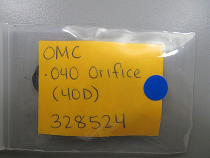 *NEW OEM* 0810 OMC Johnson Evinrude .040 Orifice (40D) 328524 0328524