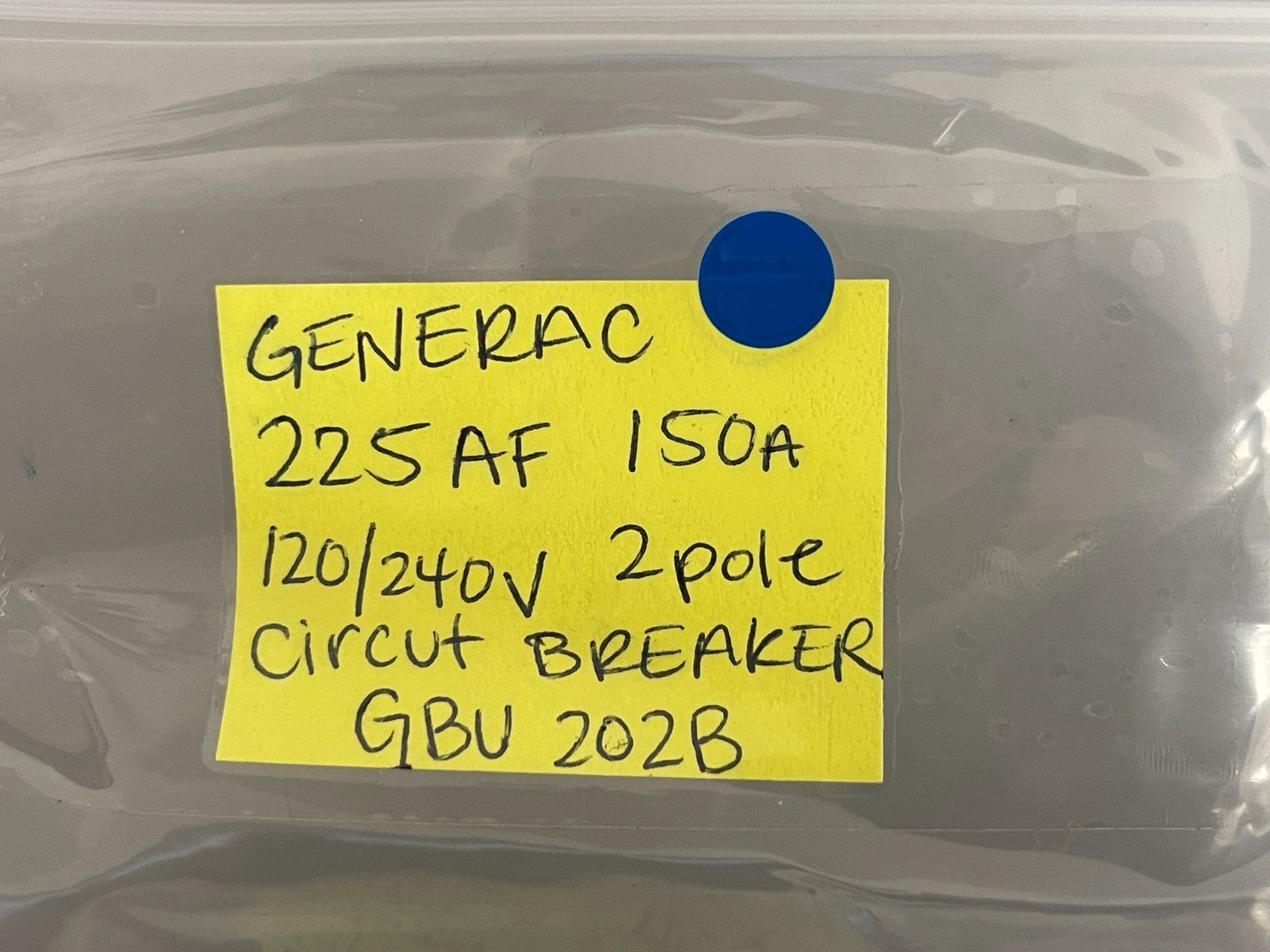 *NEW OEM* 0720 Generac 225AF 150AMP 120/240V 2 Pole Circuit Breaker GBU 202B