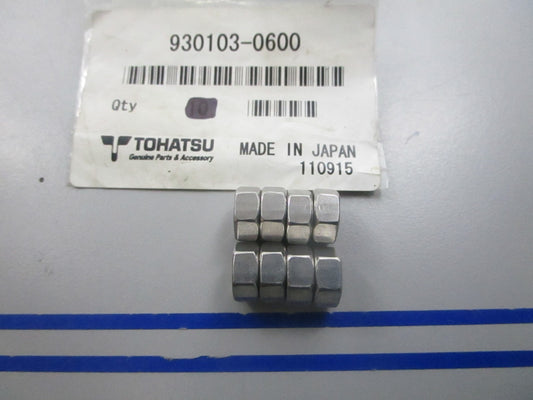 NEW OEM (LOT OF 8) 930103-0600 Tohatsu Nut 0810