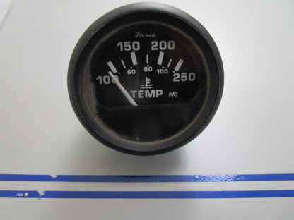 *NEW* 0810 Faria 2" Black Bezel Temperature Gauge 60636