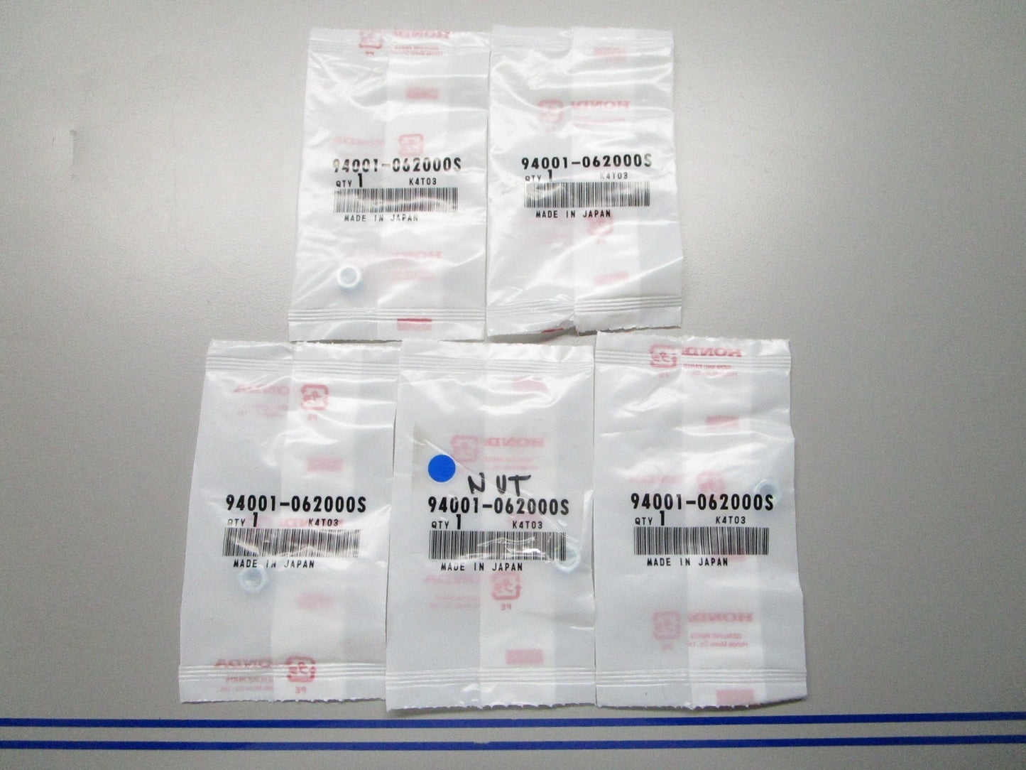 *NEW OEM* (LOT OF 5) 0810 Honda Nut 94001-062000S