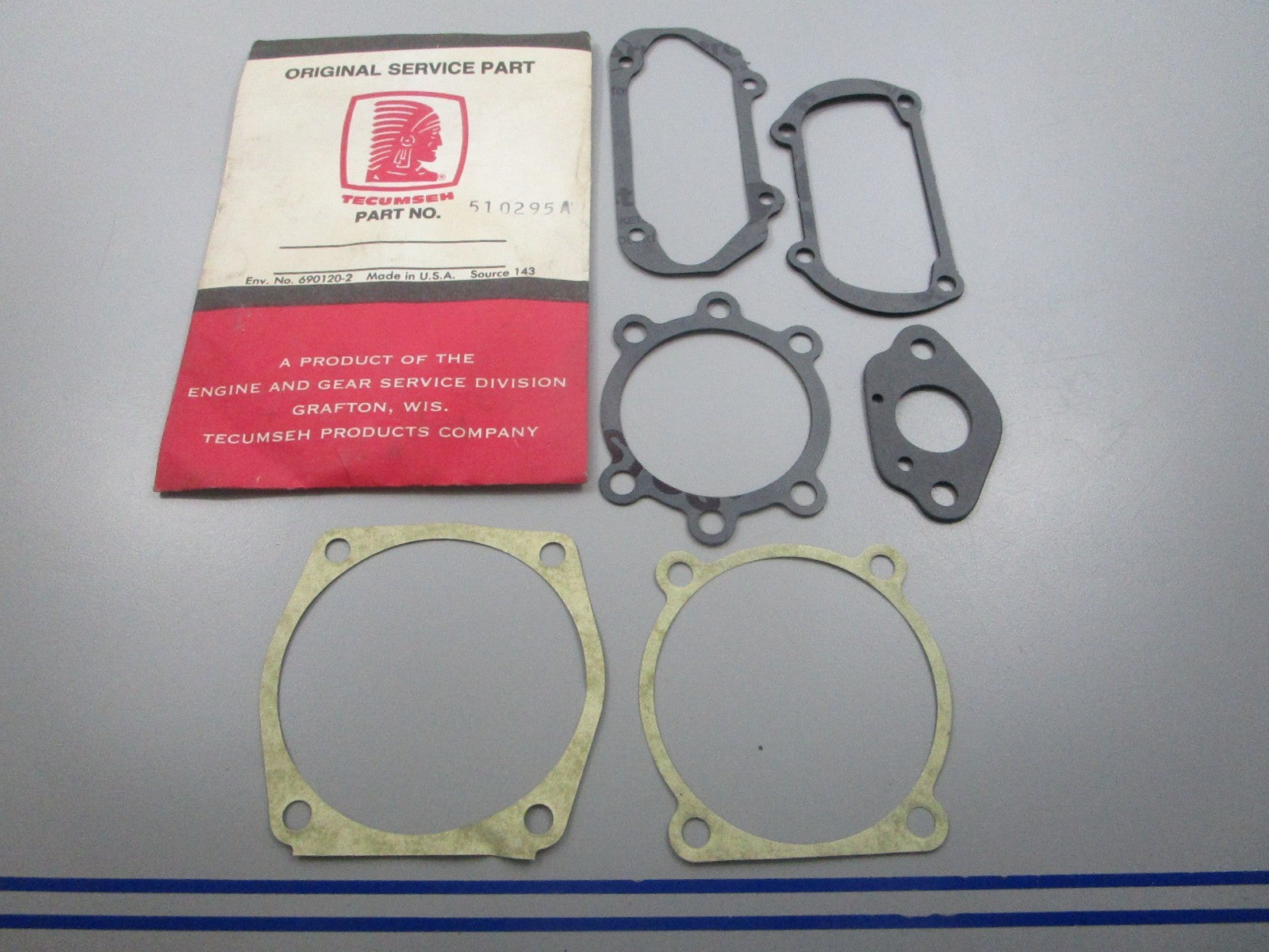 NEW OEM 510295A Tecumseh Gasket Set 0810