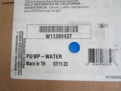 *NEW OEM* 0820 Whirlpool Water Pump W11399437