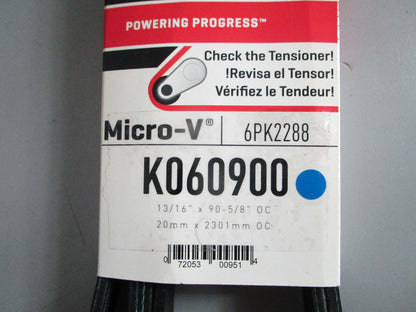 NEW K060900 Gates Micro-V Serpentine Belt 0820
