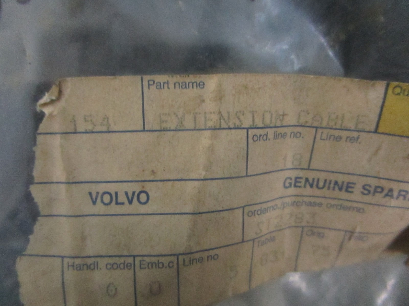 NEW OEM 3858154 Volvo Penta Extension Cable 0820