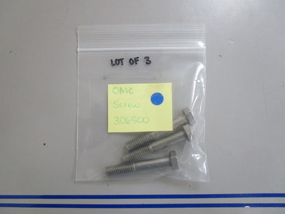 *NEW OEM* (LOT OF 3) 0810 OMC Johnson Evinrude Screw 306500 0306500